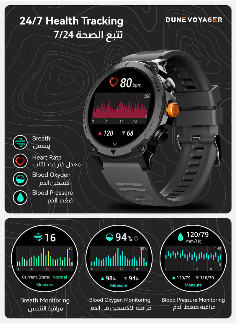 ساعة DV-SW4 Pro الذكية بشاشة AMOLED وتتبع صحي ذكي