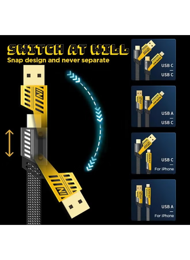 كابل شحن سريع 4 في 1 بقوة 65 واط